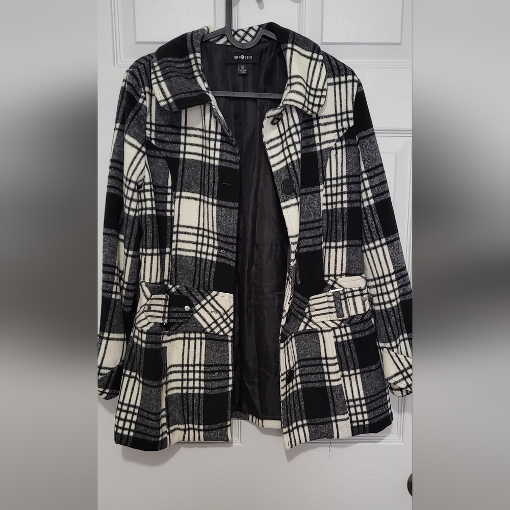 Black and white plaid jacket